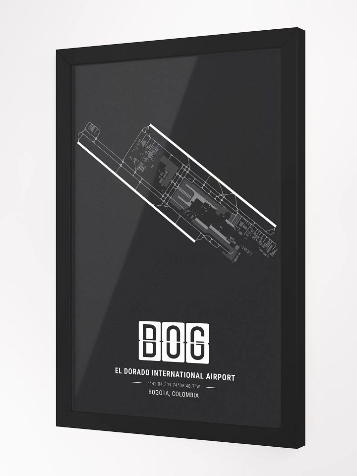 Framed Airport BOG Premium Map On Matt Paper product image (2)