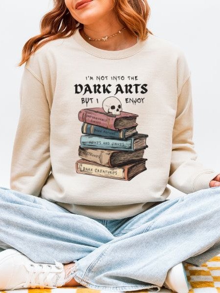 Dark Arts Lover Vintage Minimalist Cozy Fall Sweatshirt product image (3)
