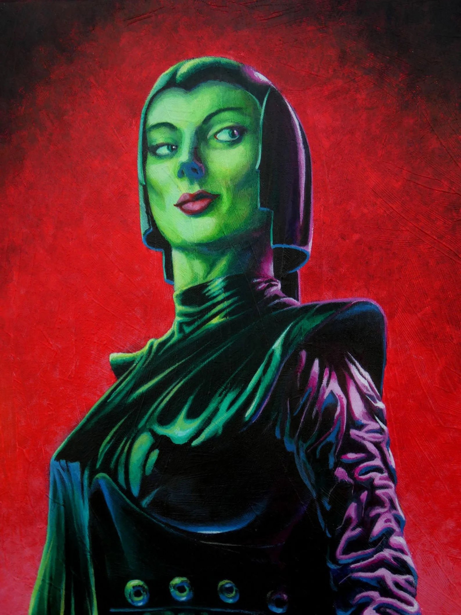 Devil Girl From Mars Acrylic Painting on Canvas (Canada Only) product image (1)