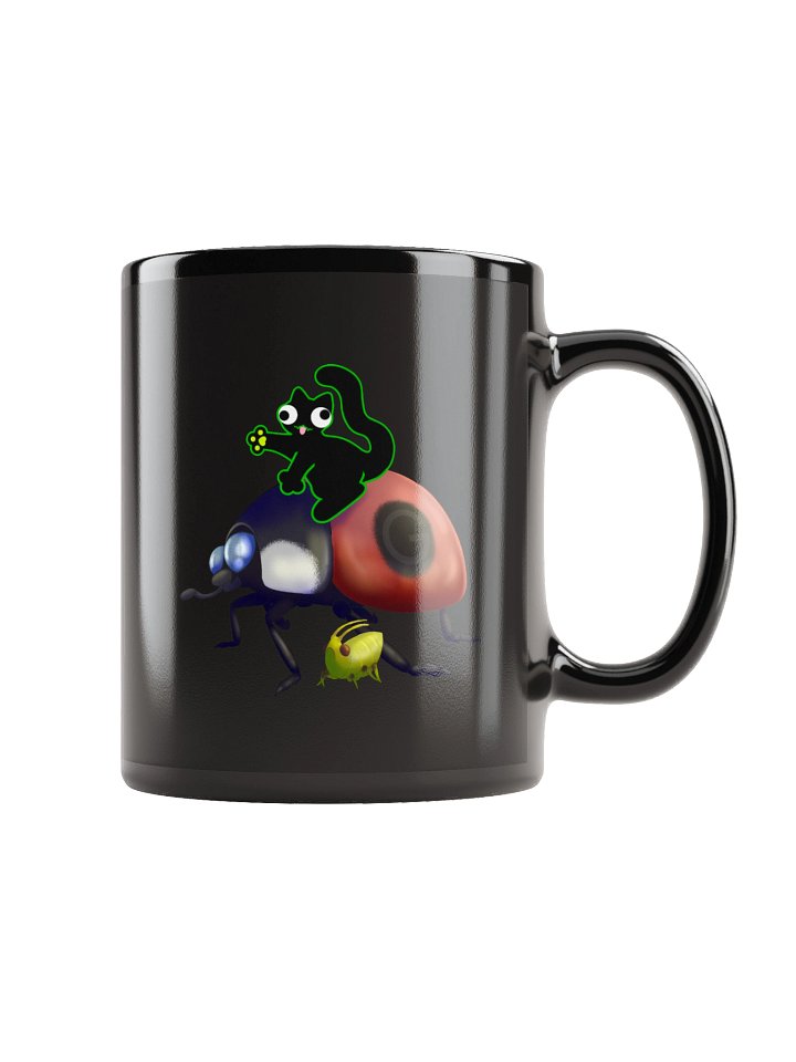 Black Mug - DerpCat II Riding a Bug product image (2)