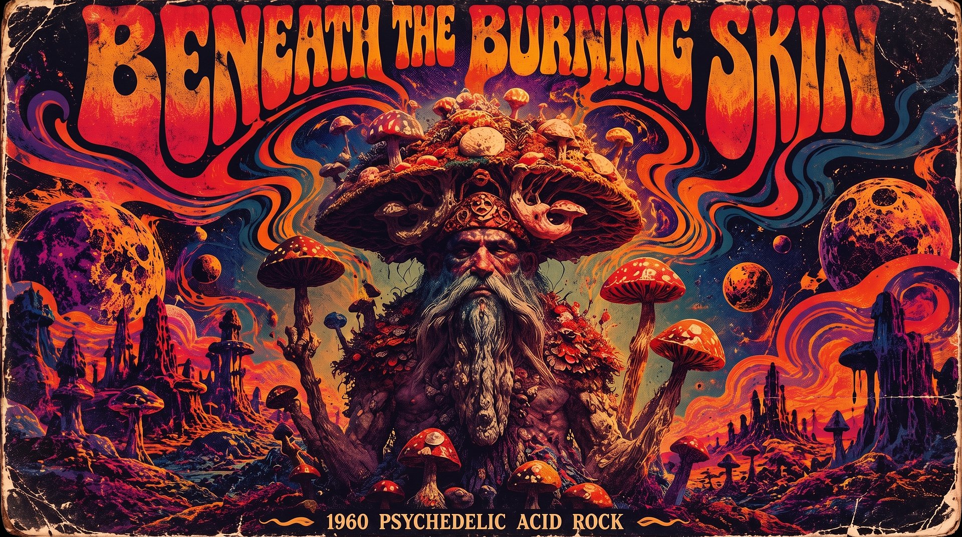 BENEATH THE BURNING SKIN - Vintage 1969 Psychedelic Acid Rock Album Album product image (1)