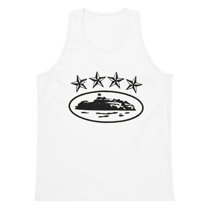 Corteiz 4Starz Alcatraz Womens Tank Top White product image (1)