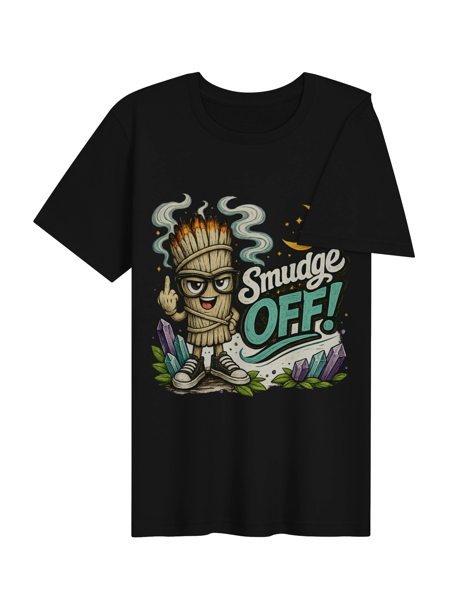 Smudgy Says Smudge Off - Funny Spiritual Attitude T-Shirt product image (4)