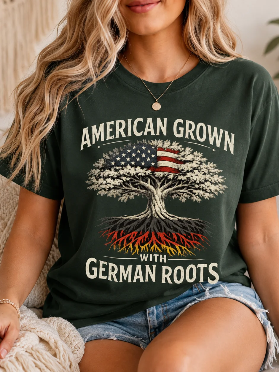 American Grown With German Roots Tee