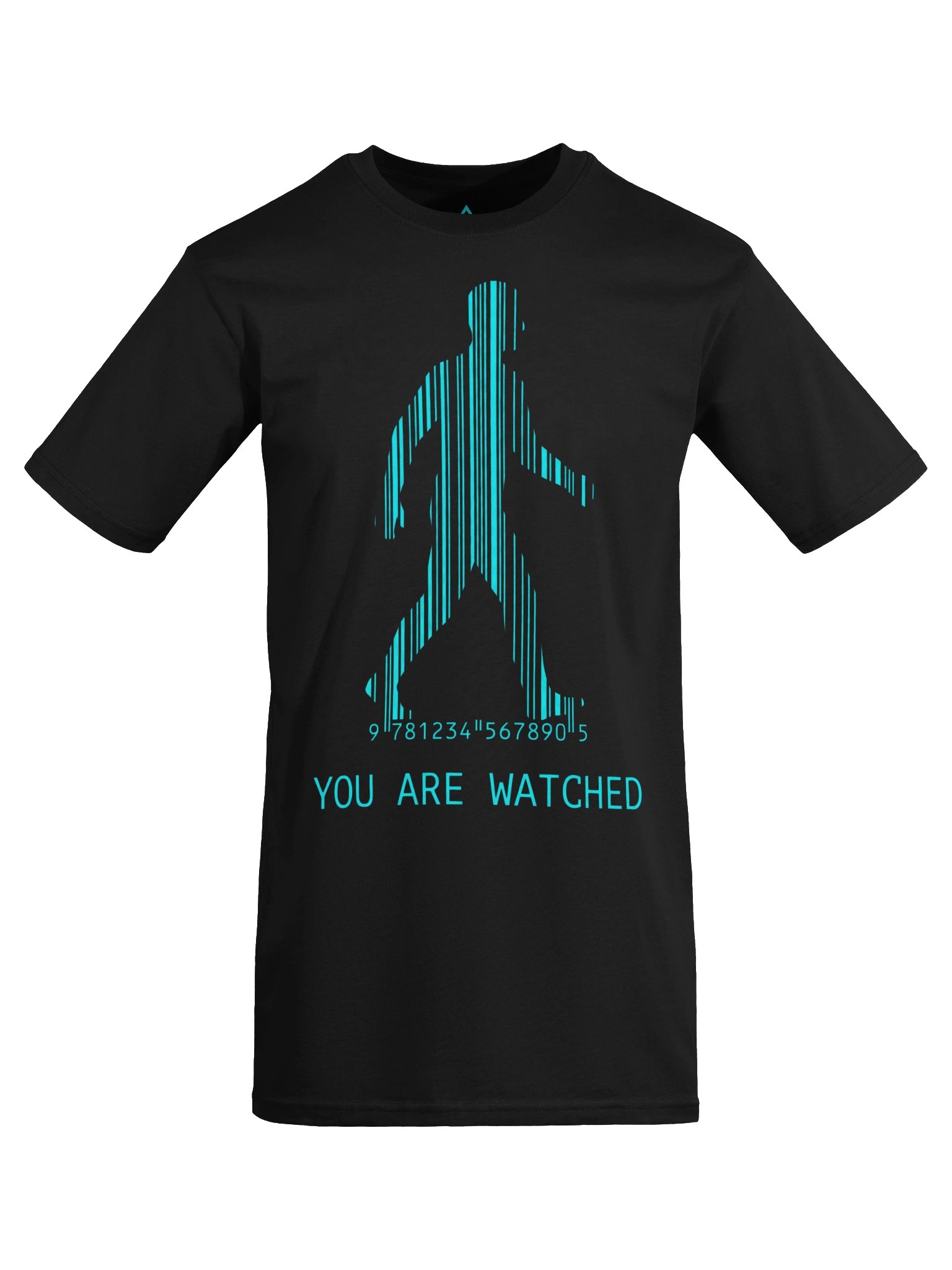 You Are Watched Glitch Tee | Cyberpunk Surveillance Tee | Heavyweight Black product image (5)
