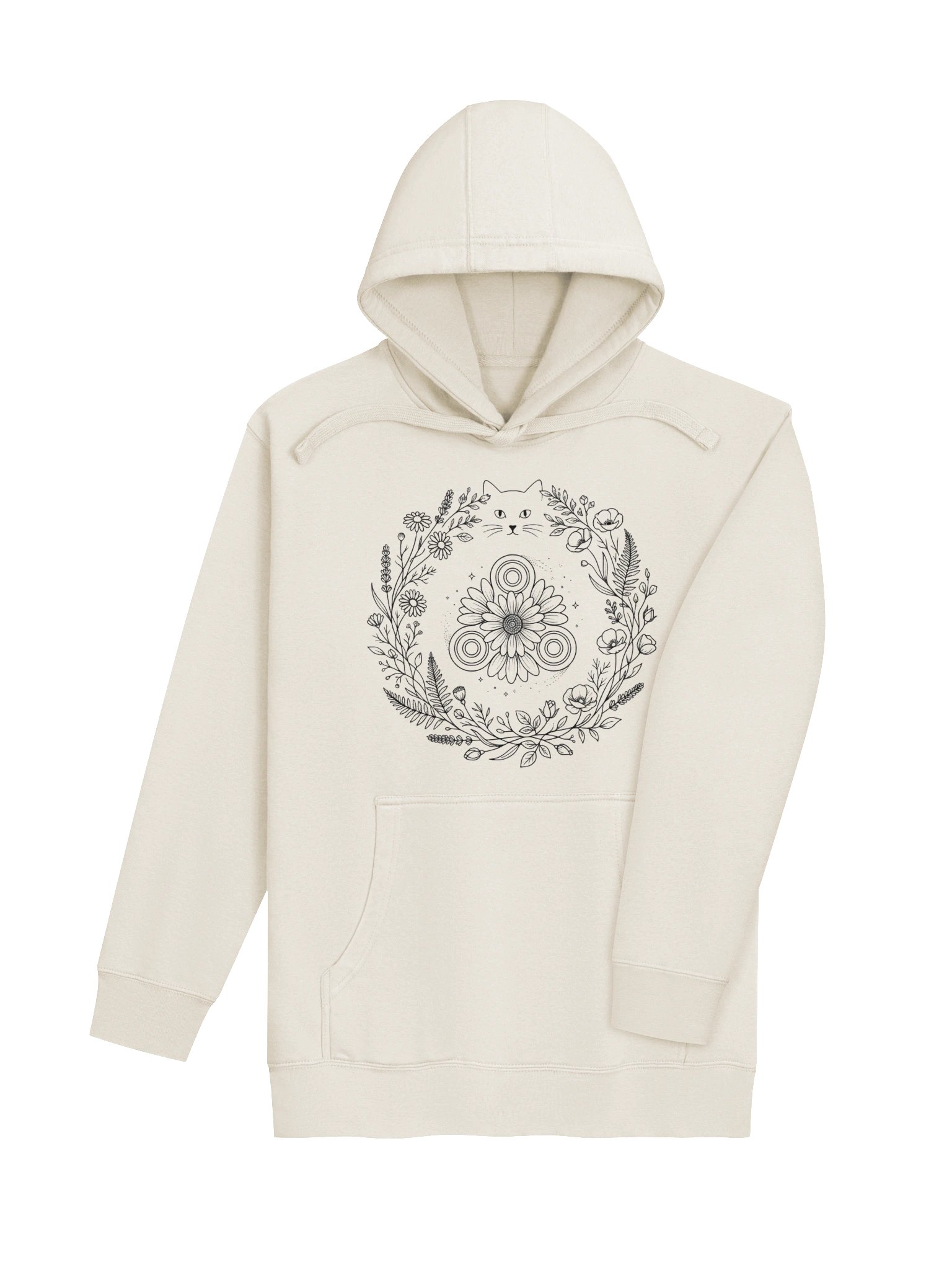 "Hidden Curiosity" Floral Wreath Hoodie product image (4)