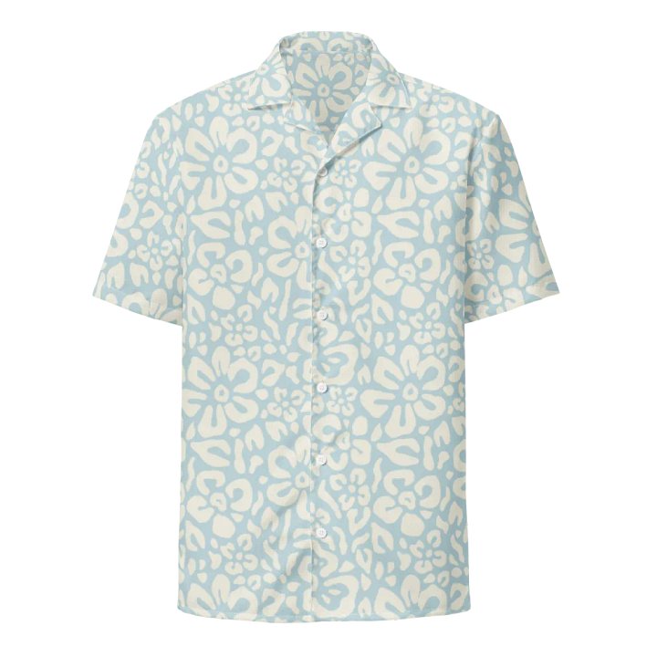 Soft Blue Floral Hawaiian Shirt product image (1)