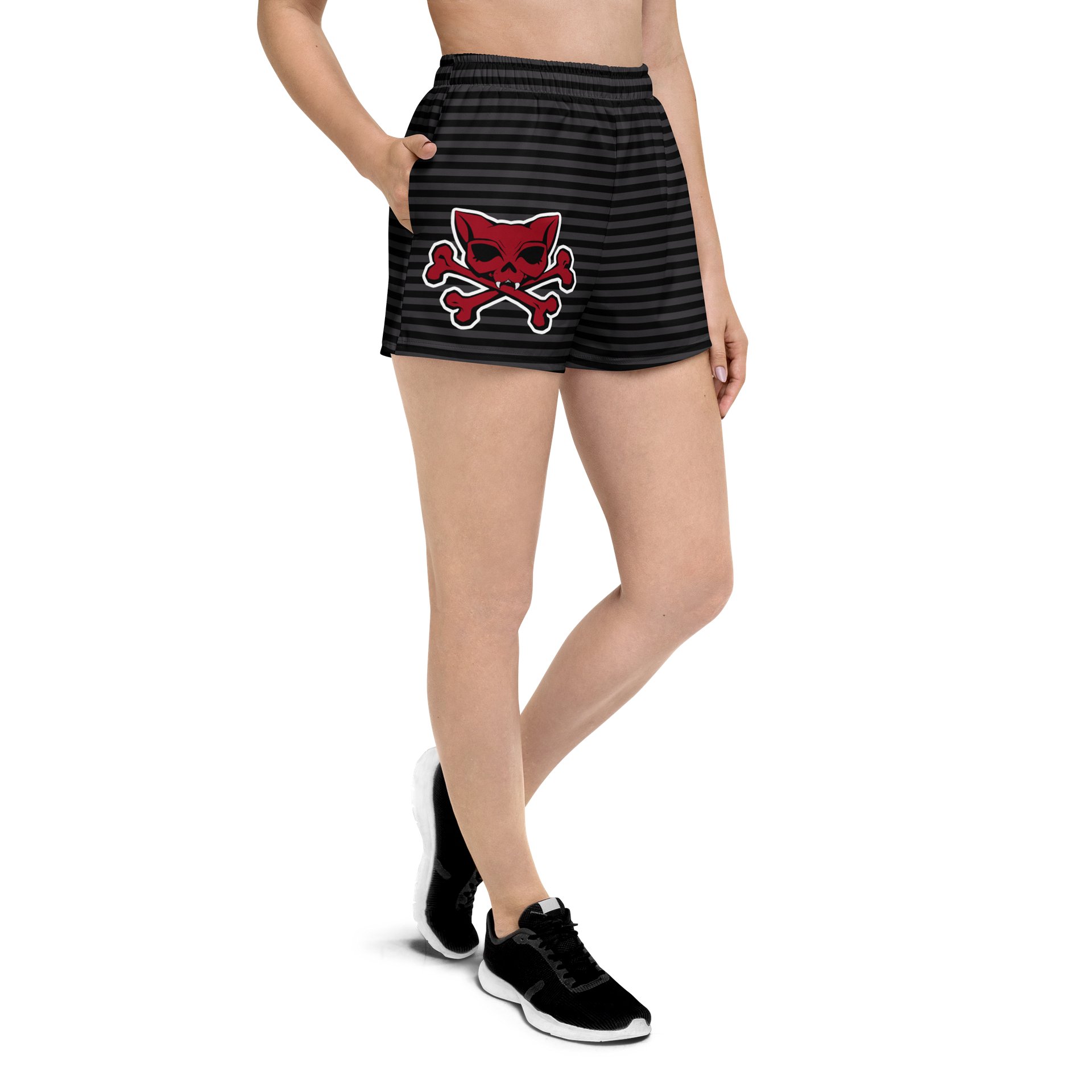 Red Kat Skull Bike Shorts product image (3)