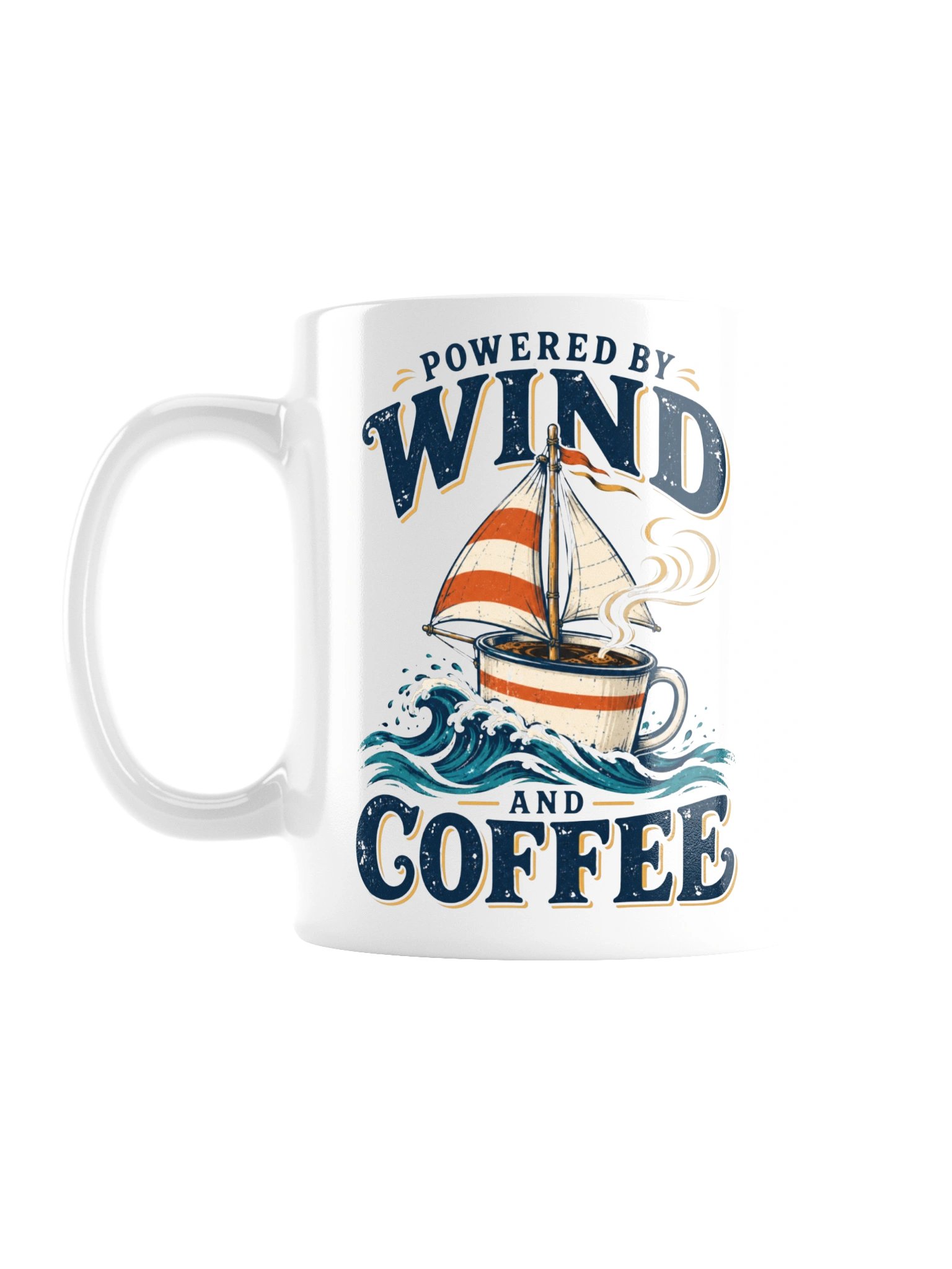Powered by Wind and Coffee Mug product image (1)