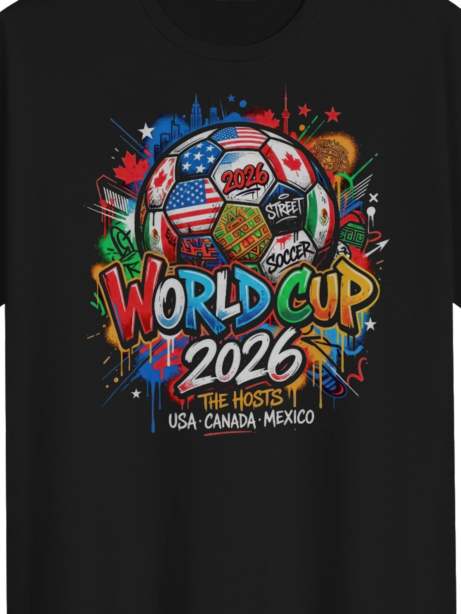 World Cup 2026 The Graffiti Style Graphic Tee product image (2)