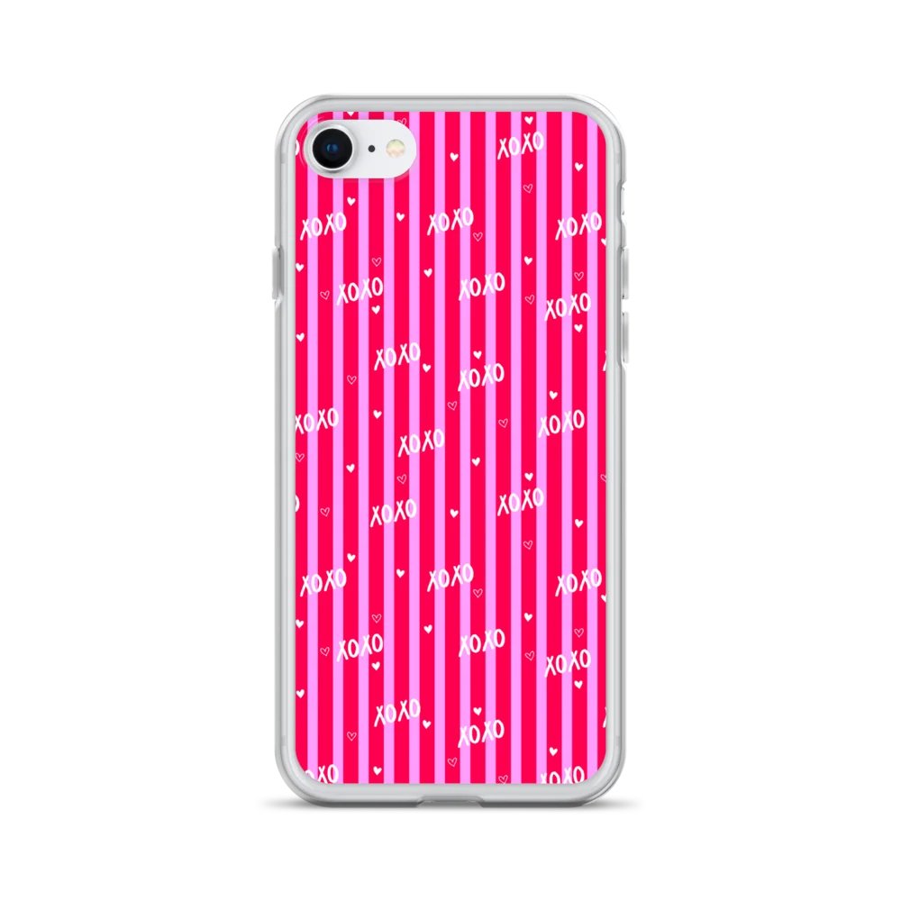 XOXO Blush Clear iPhone® 7/8, 11, 12, 13, 14, 15, 16, 17, X/XS, SE, XR, Mini, Pro, Pro Max, Plus Cases. product image (1)