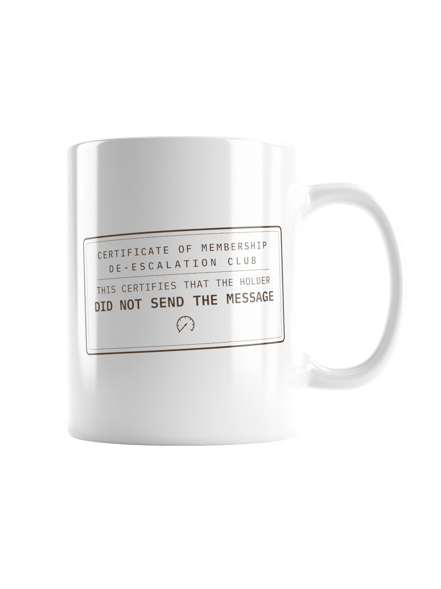 Certificate of Membership Mug, De-escalation Club, Funny Restraint Gift Mug product image (3)