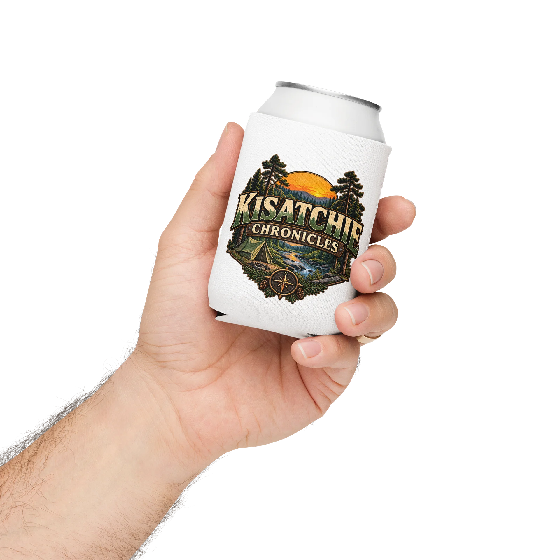 Kisatchie Chronicles Camping Logo Can Cooler product image (3)