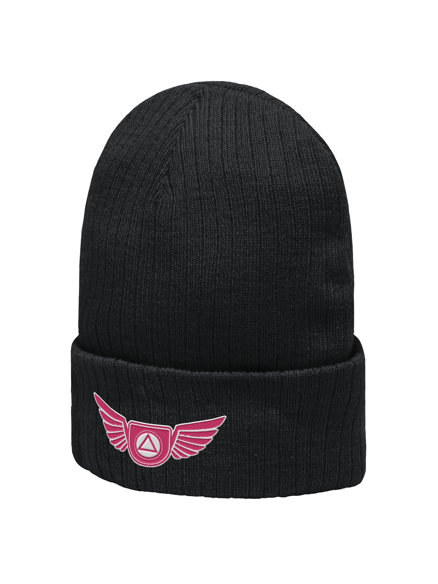 Guardian Angel Wings AA Beanie Hat | Flamingo Color Design product image (4)