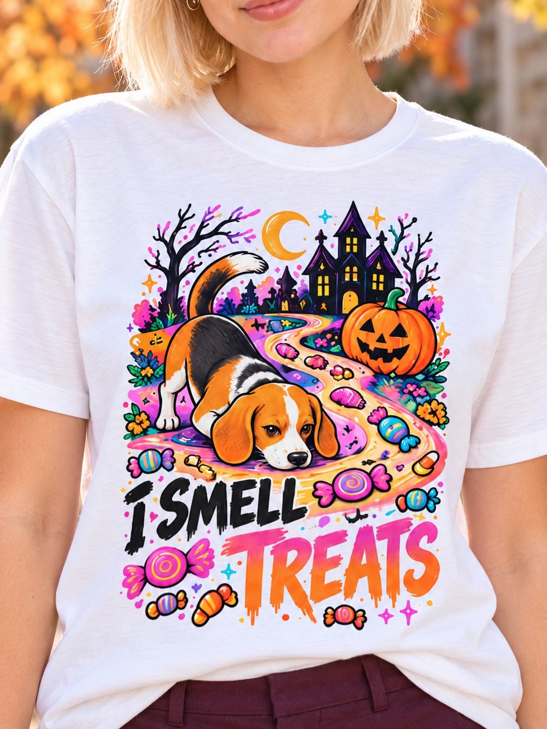 Beagle Halloween T-Shirt – I Smell Treats product image (1)