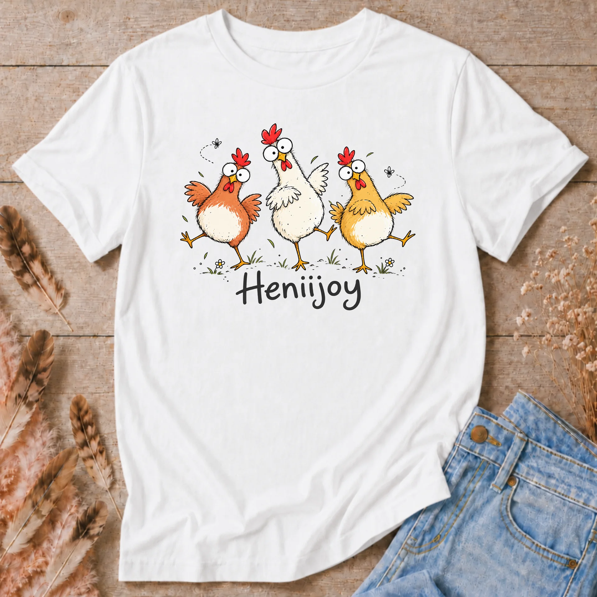 Heniijoy Dancing Chickens T-Shirt product image (2)