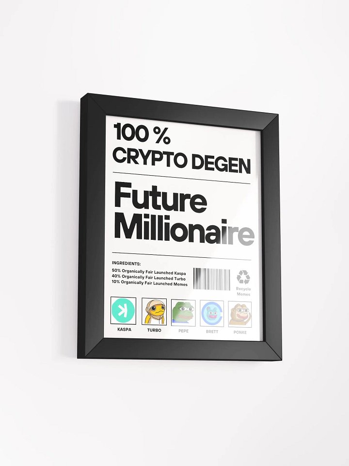 100% Crypto Degen (Framed Poster) product image (5)
