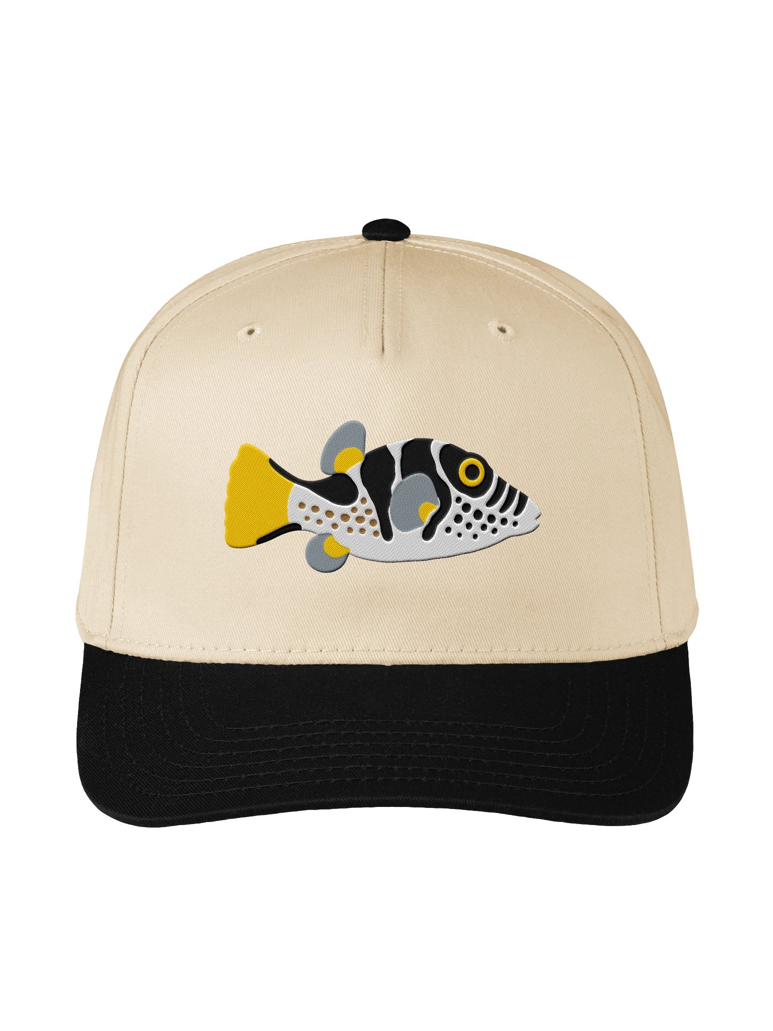 Valentini Puffer Embroidered Mid-Profile Baseball Cap | Saltwater Reef Aquarium Fish Hat product image (1)