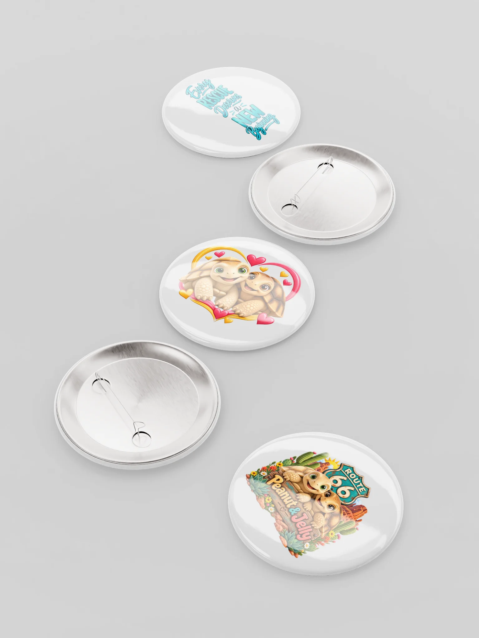 Peanut & Jelly’s Love and Adventure Button Pin Set product image (4)