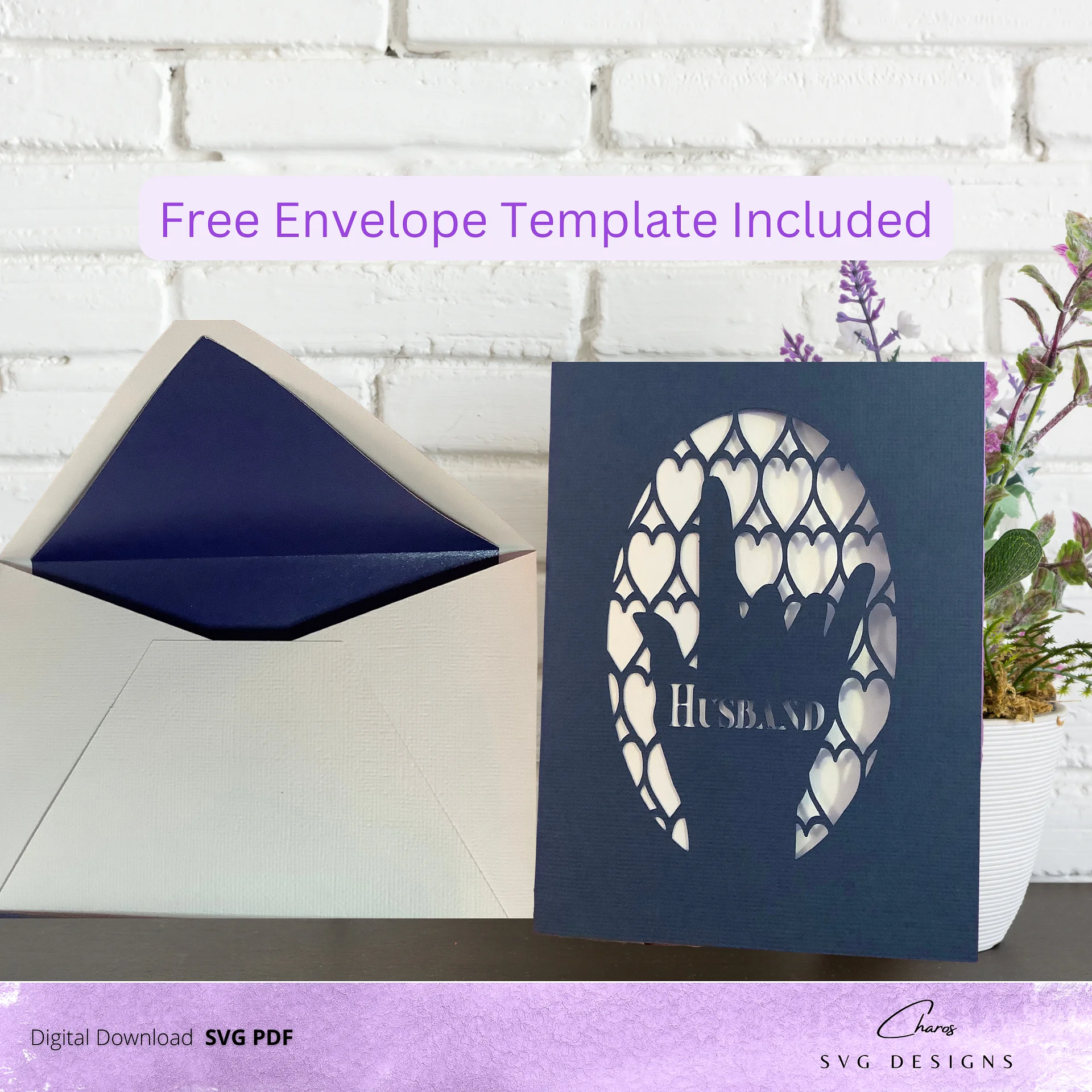 I Love You Heart Greeting Card for Wife & Husband (ASL) with Free Envelope SVG product image (3)