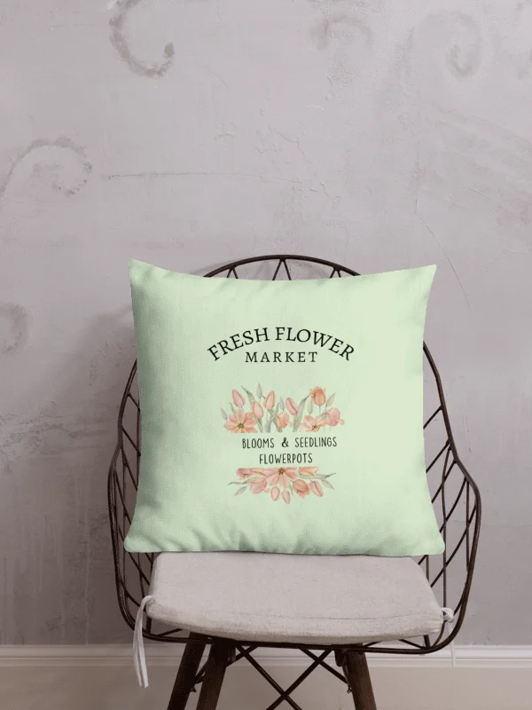 Fresh Flower Market Decorative Pillow, green product image (3)