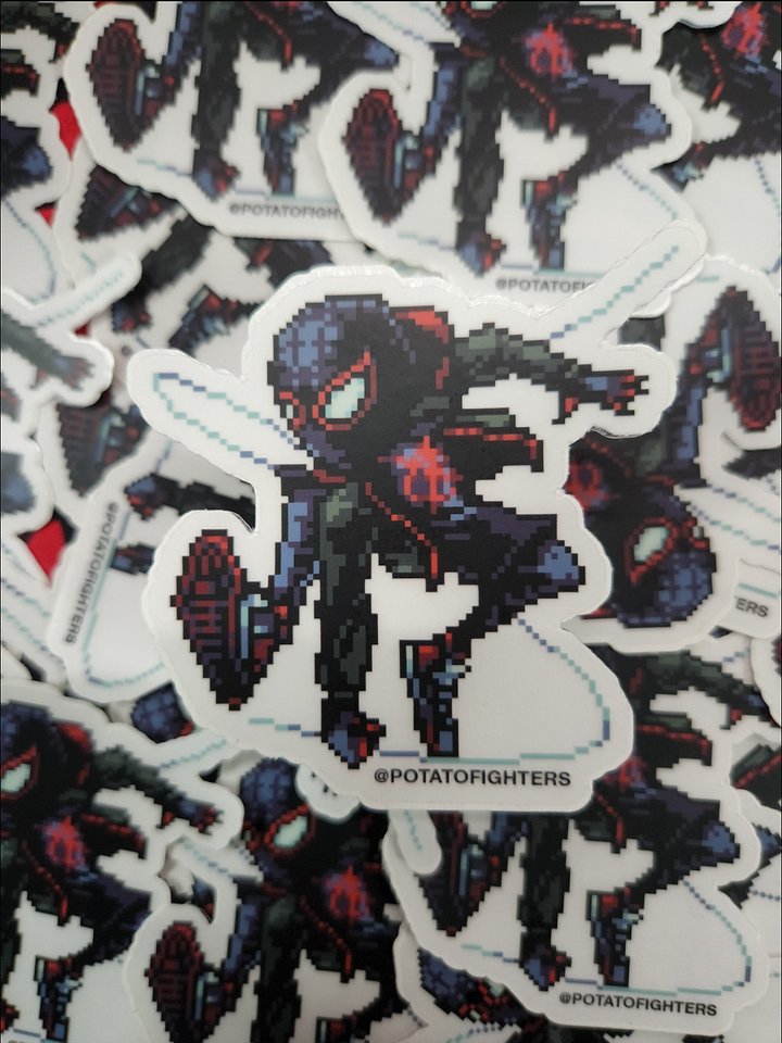 Potato Fighters - Spideyman Pixel - Sticker product image (1)