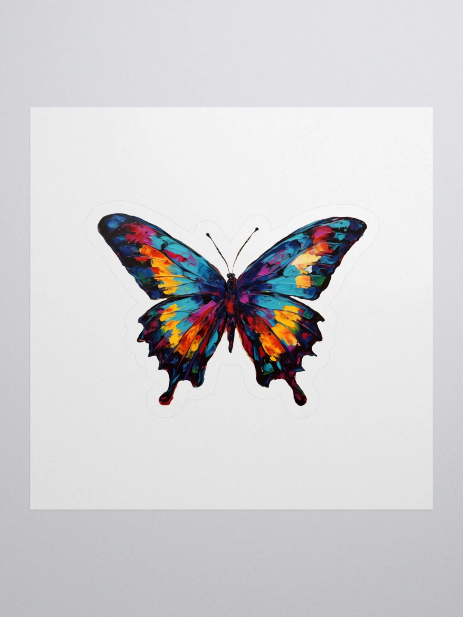 Vibrant Butterfly Kiss Cut Sticker product image (1)