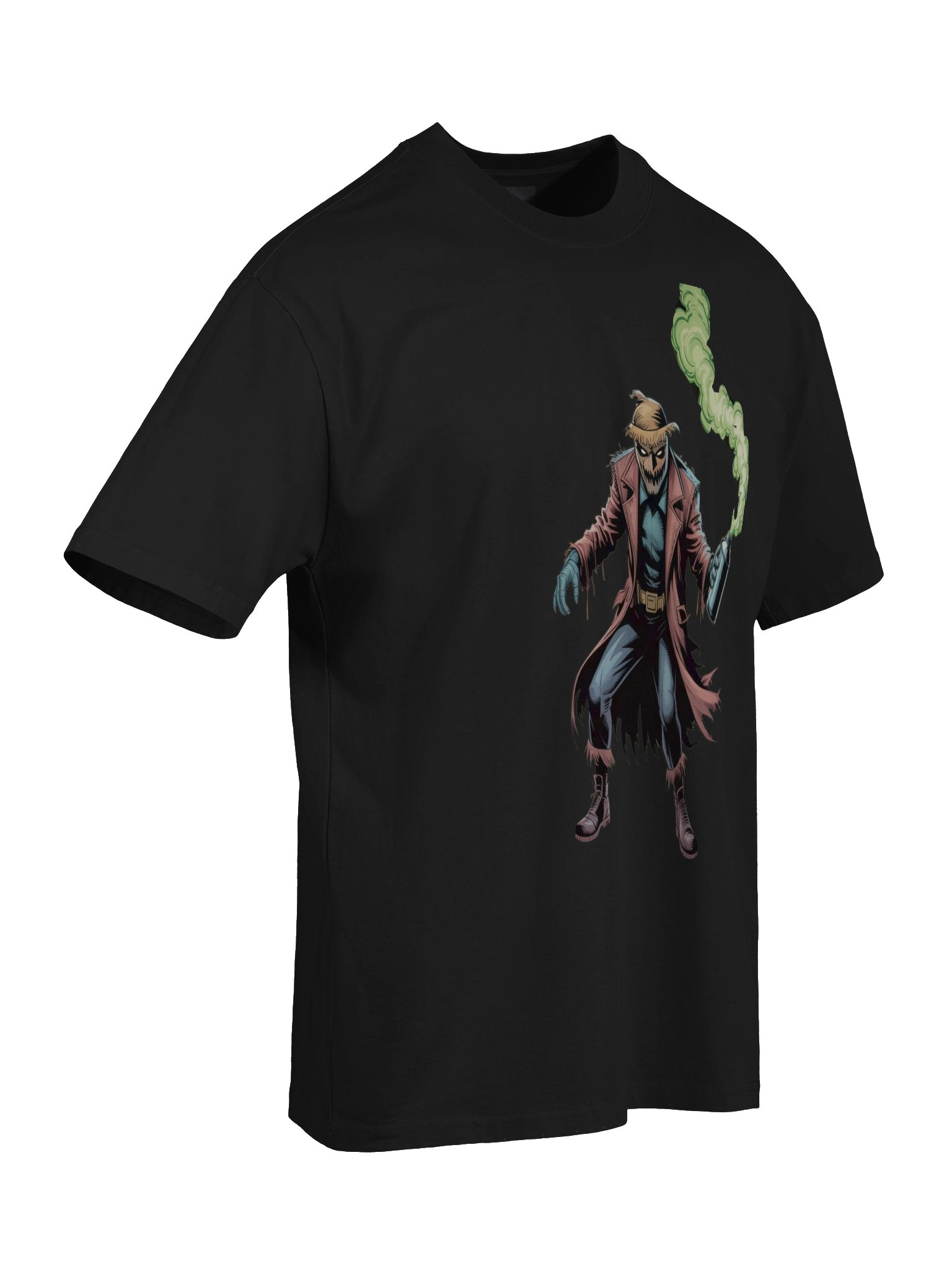 Fear's Fume: Scarecrow's Toxic Trail Oversized Faded T-Shirt product image (8)