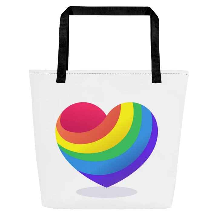 Rainbow Heart All-Over Pride Collection Tote Bag product image (1)