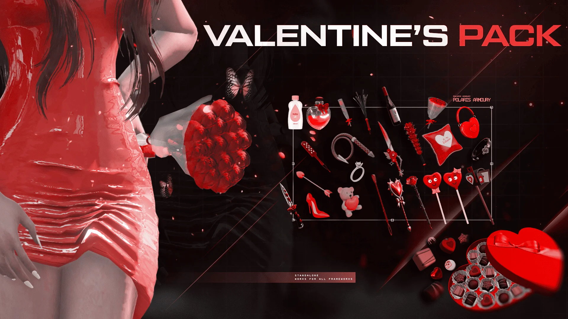 Fivem Valentines Weapon Pack | Custom Melee Weapons for FiveM Servers [ Qb / Esx / Qbox ] product image (1)
