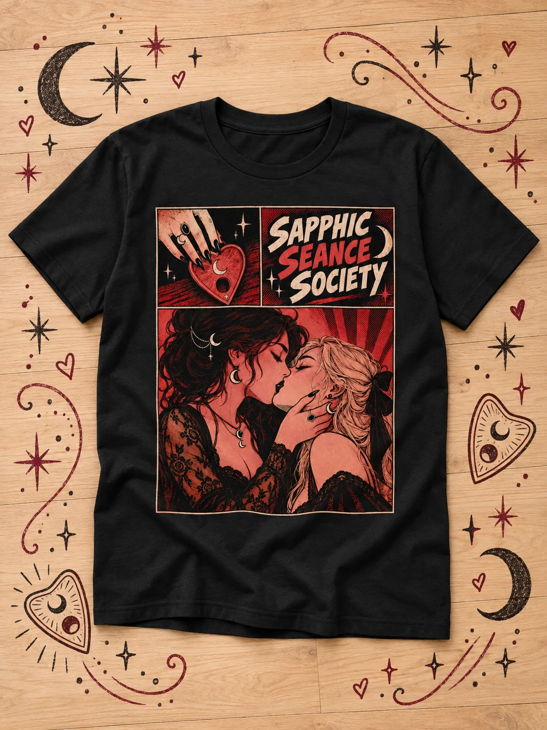 Sapphic Seance Society Tee | Queer Witchy Graphic Tee product image (1)