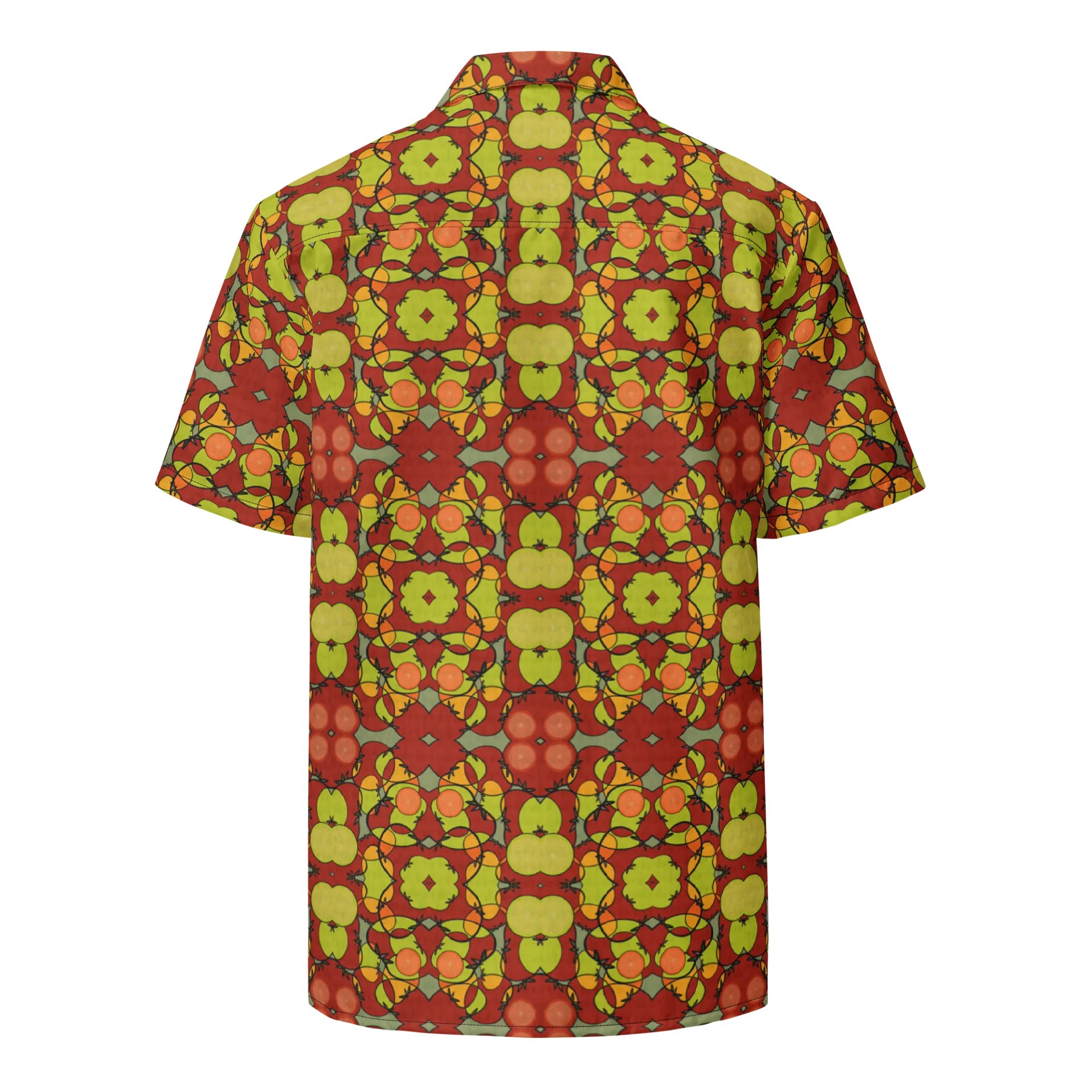 Tomato Glow – Vibrant Pattern Hawaiian Shirt product image (4)