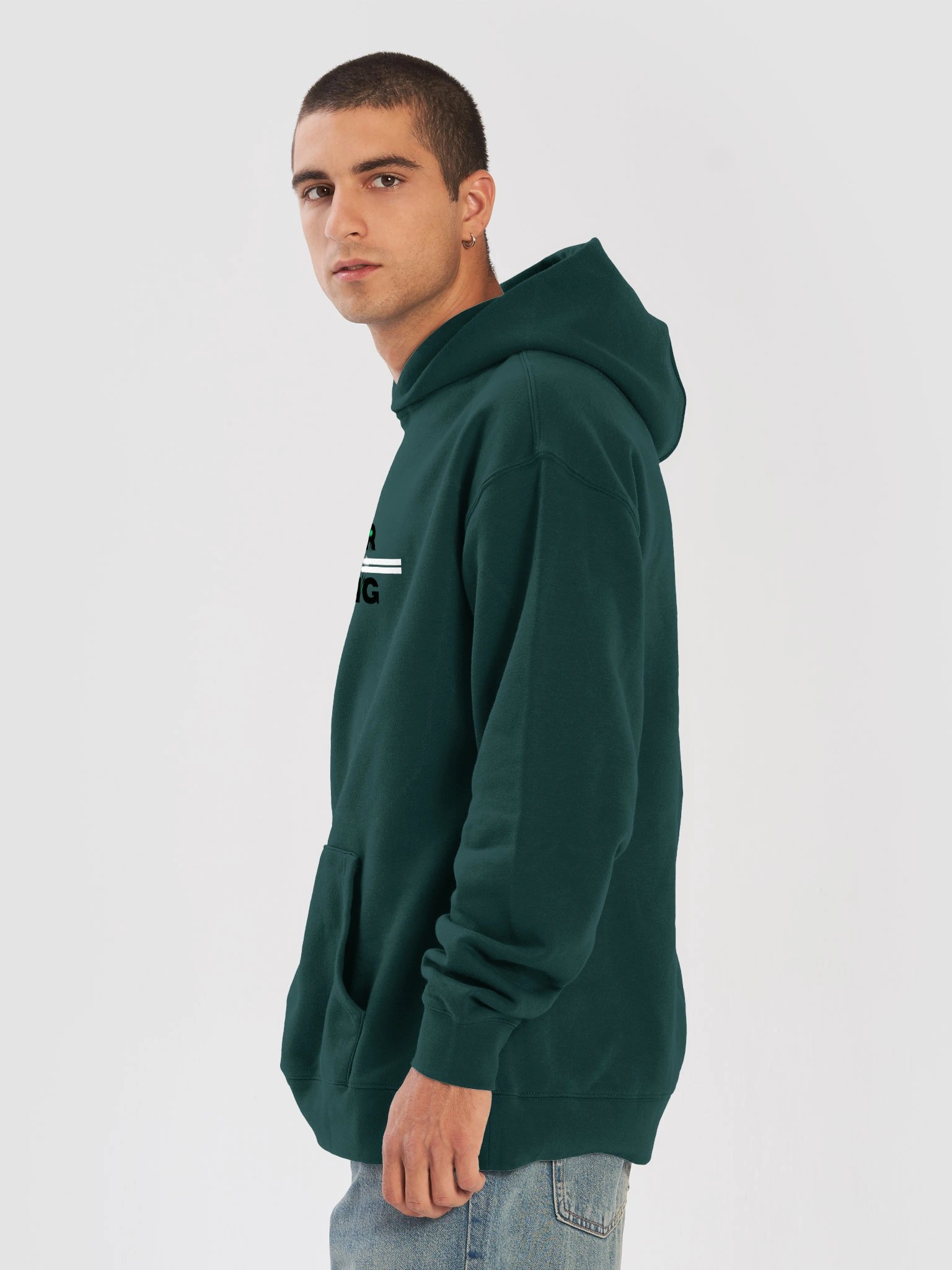 Leaping Cat Graphic Relaxed Hoodie product image (1)