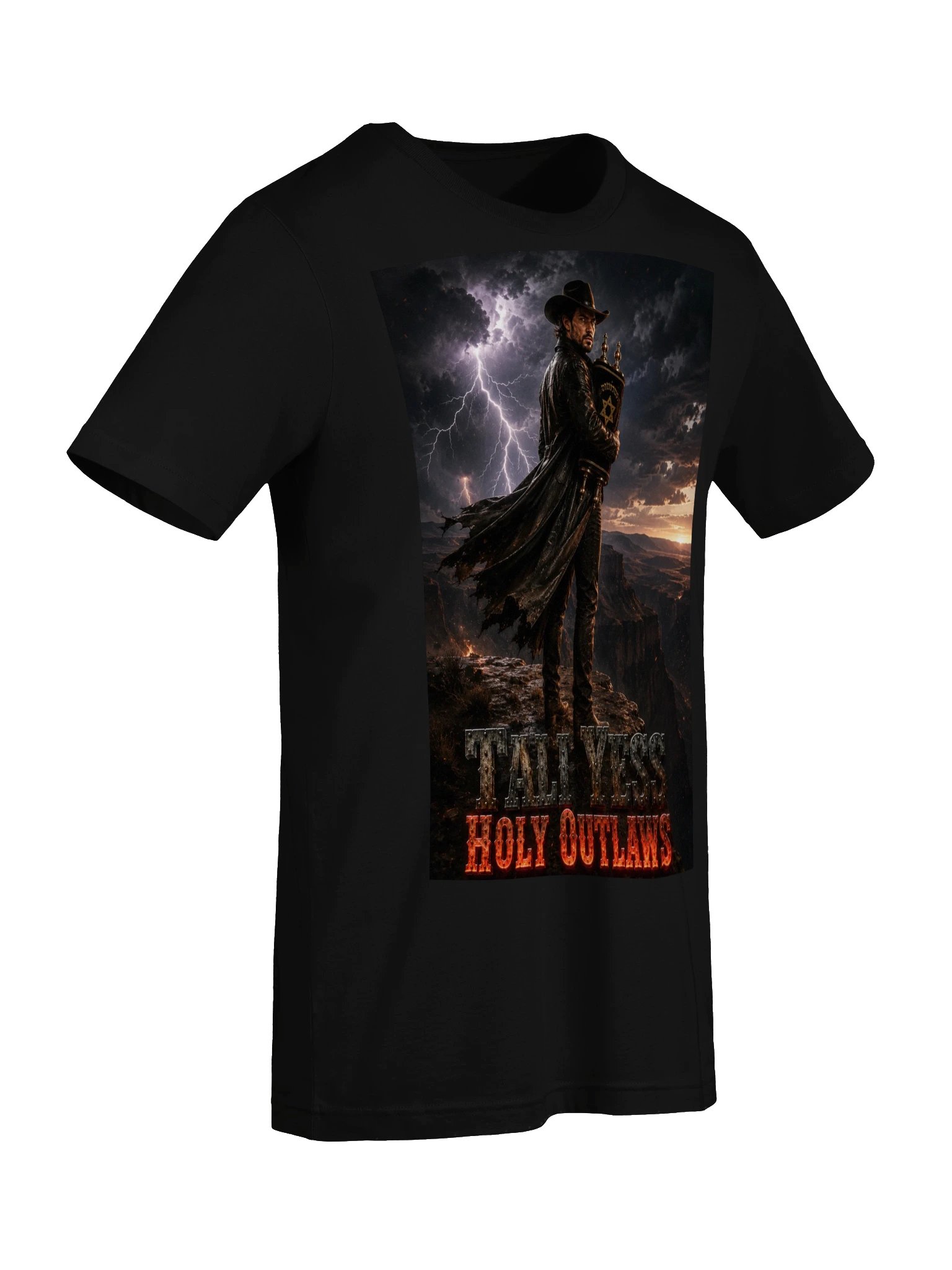 Tali Yess Holy Outlaws — Pose 4 Black T-Shirt product image (7)