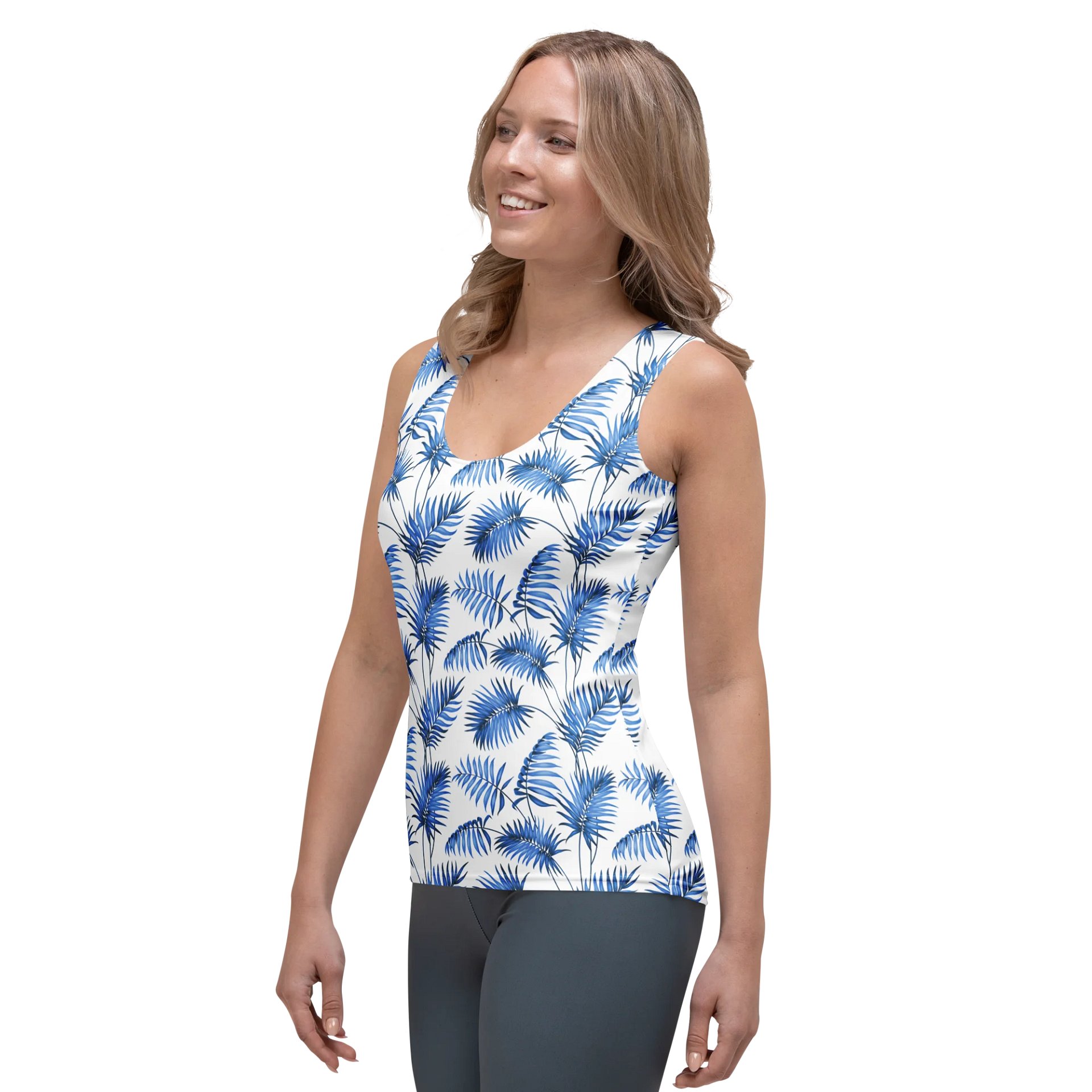 Stylish Fern Pattern Women's Tank Top for Summer Wear product image (3)