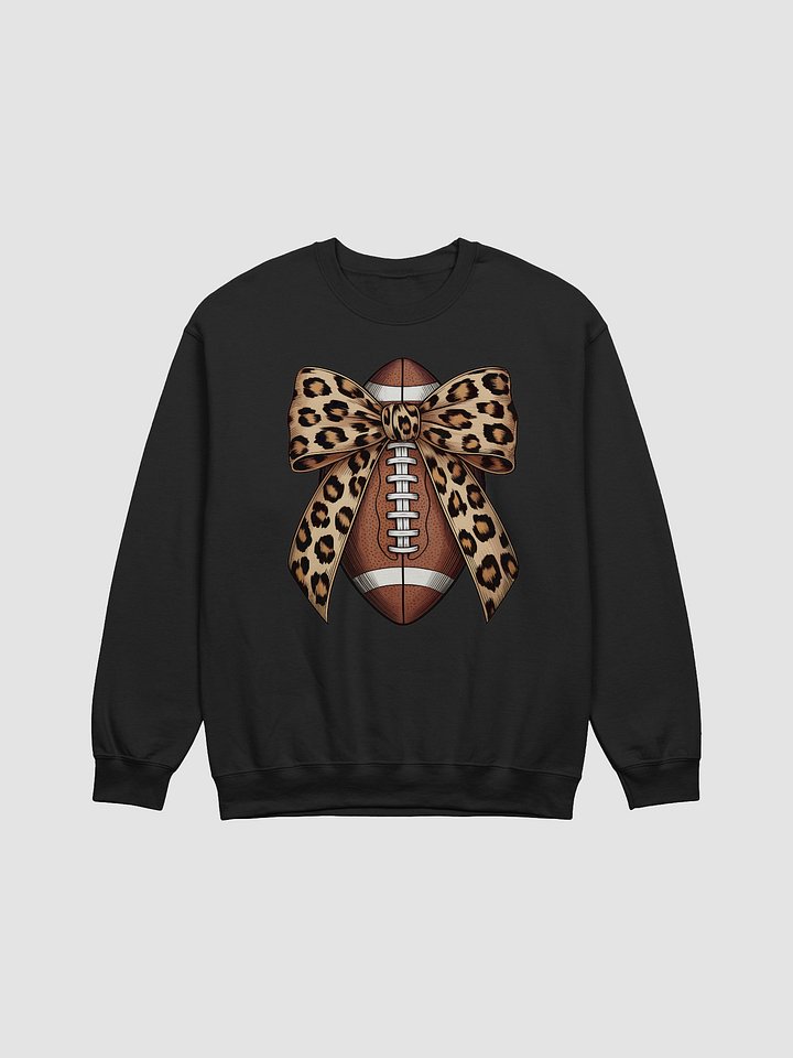 Leopard Bow Football Sweatshirt product image (1)