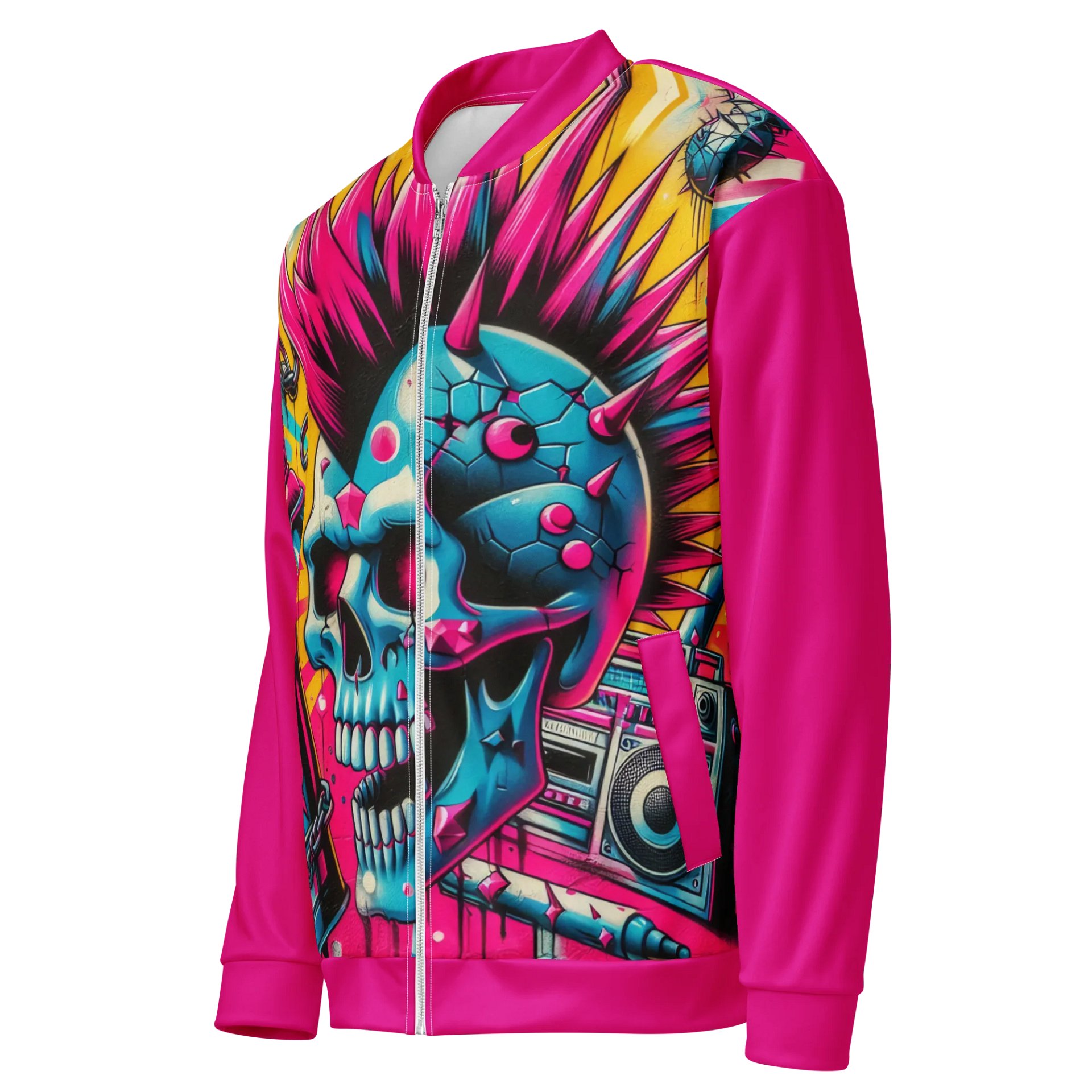 Rebellious Radiance All-Over Print Bomber Jacket product image (3)