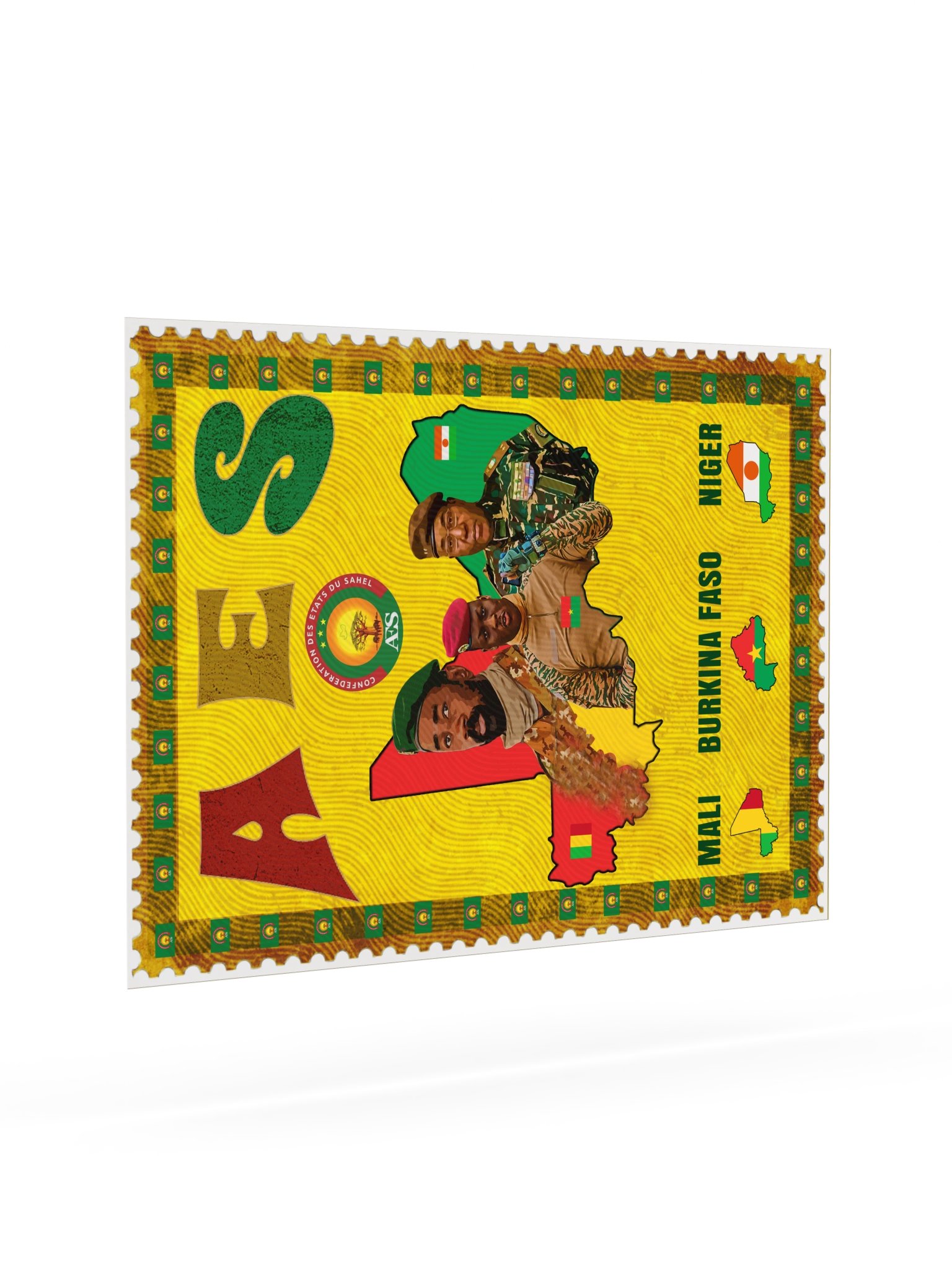 AES Sahel Confederation Poster | Mali, Burkina Faso, Niger product image (8)