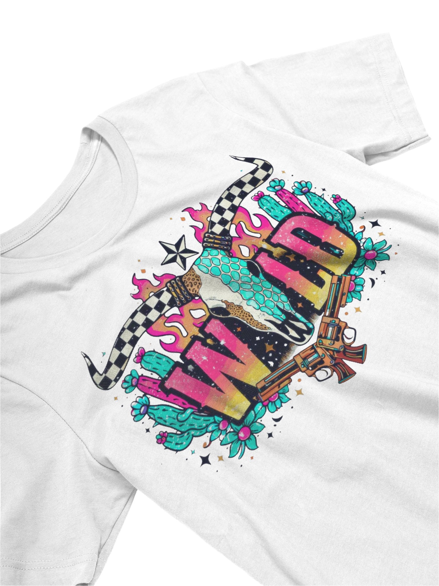 Wild Skull Checkerboard T-Shirt product image (3)