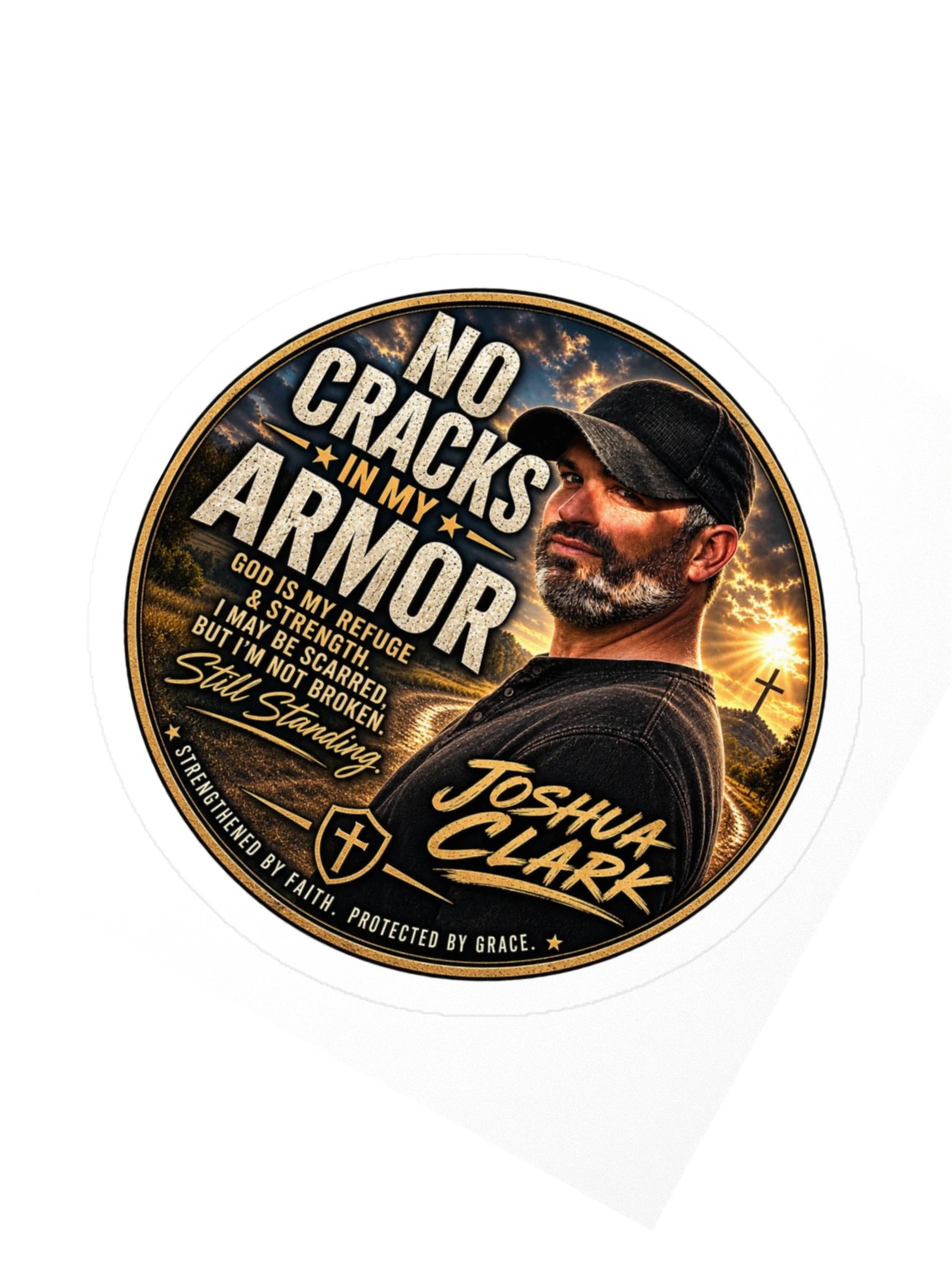 No Cracks In My Armor Kiss Cut Sticker product image (2)