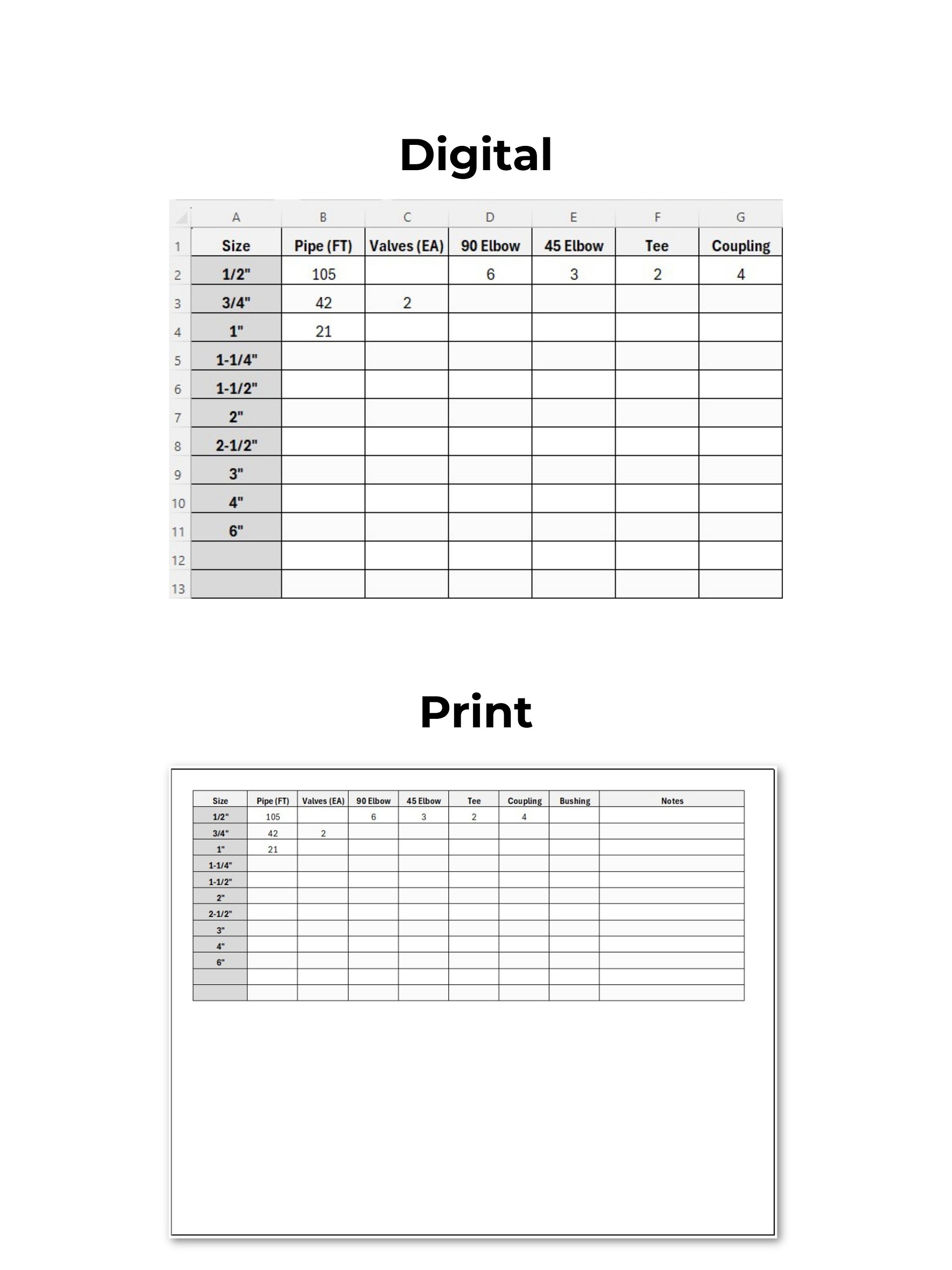 Construction Takeoff Template (Free Excel Tool) product image (4)