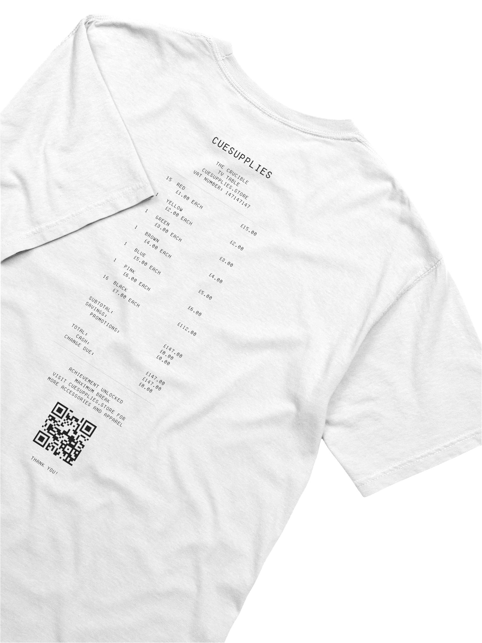 CUESUPPLIES Receipt Tee product image (4)
