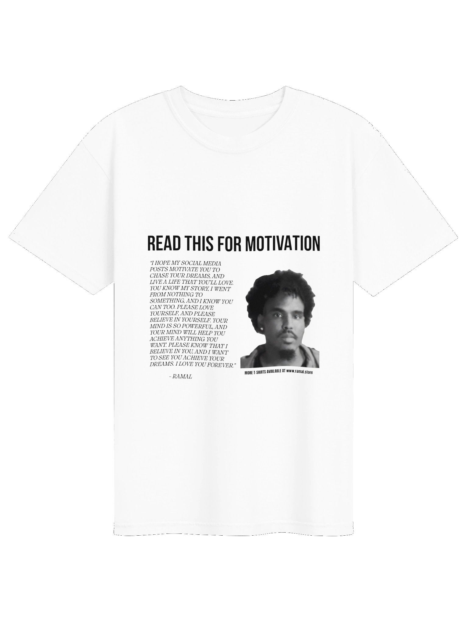 WHITE MOTIVATIONAL T-SHIRT product image (1)