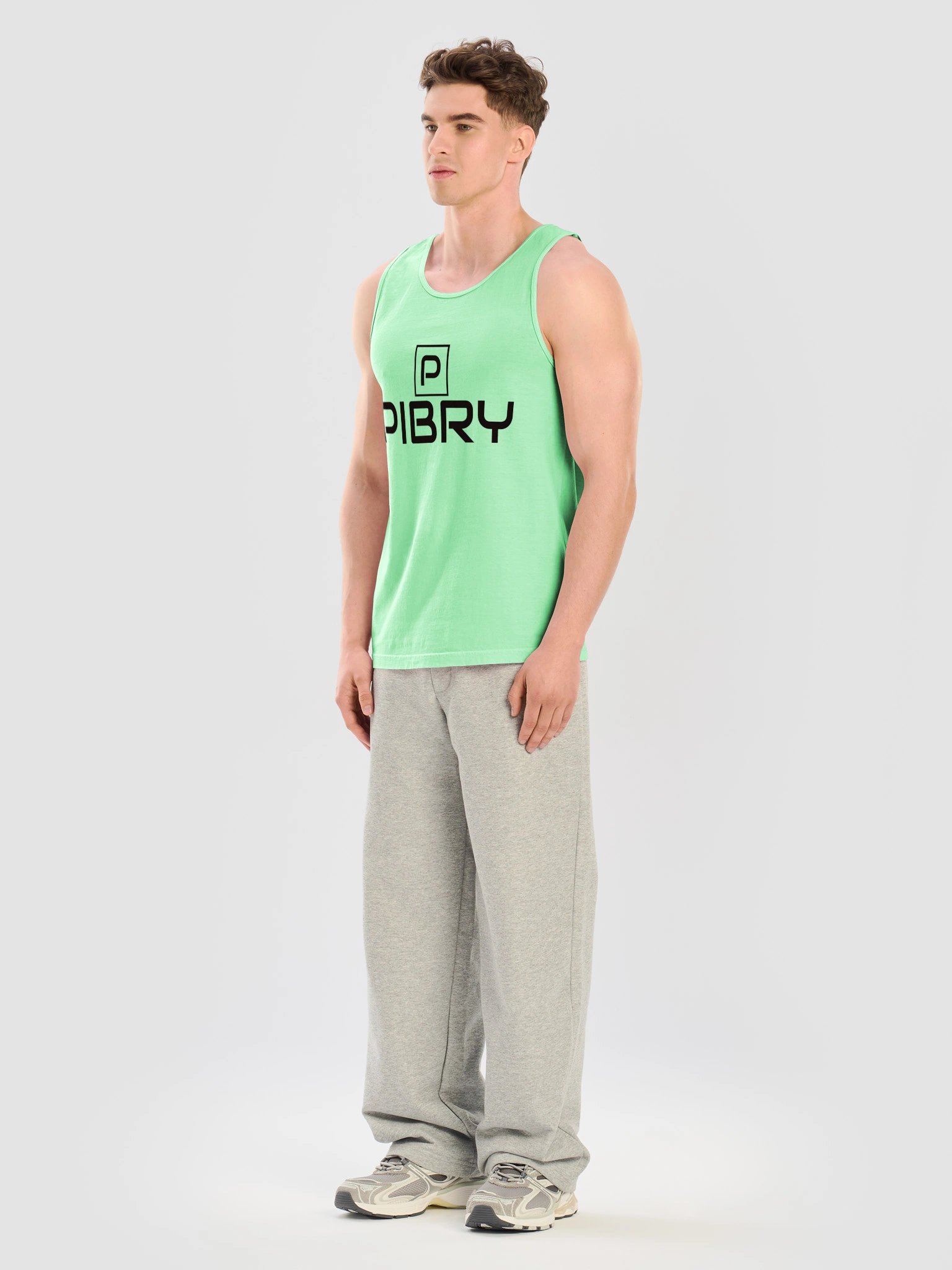 PIBRY Vintage Stacked Logo Tank – Black Logo product image (3)