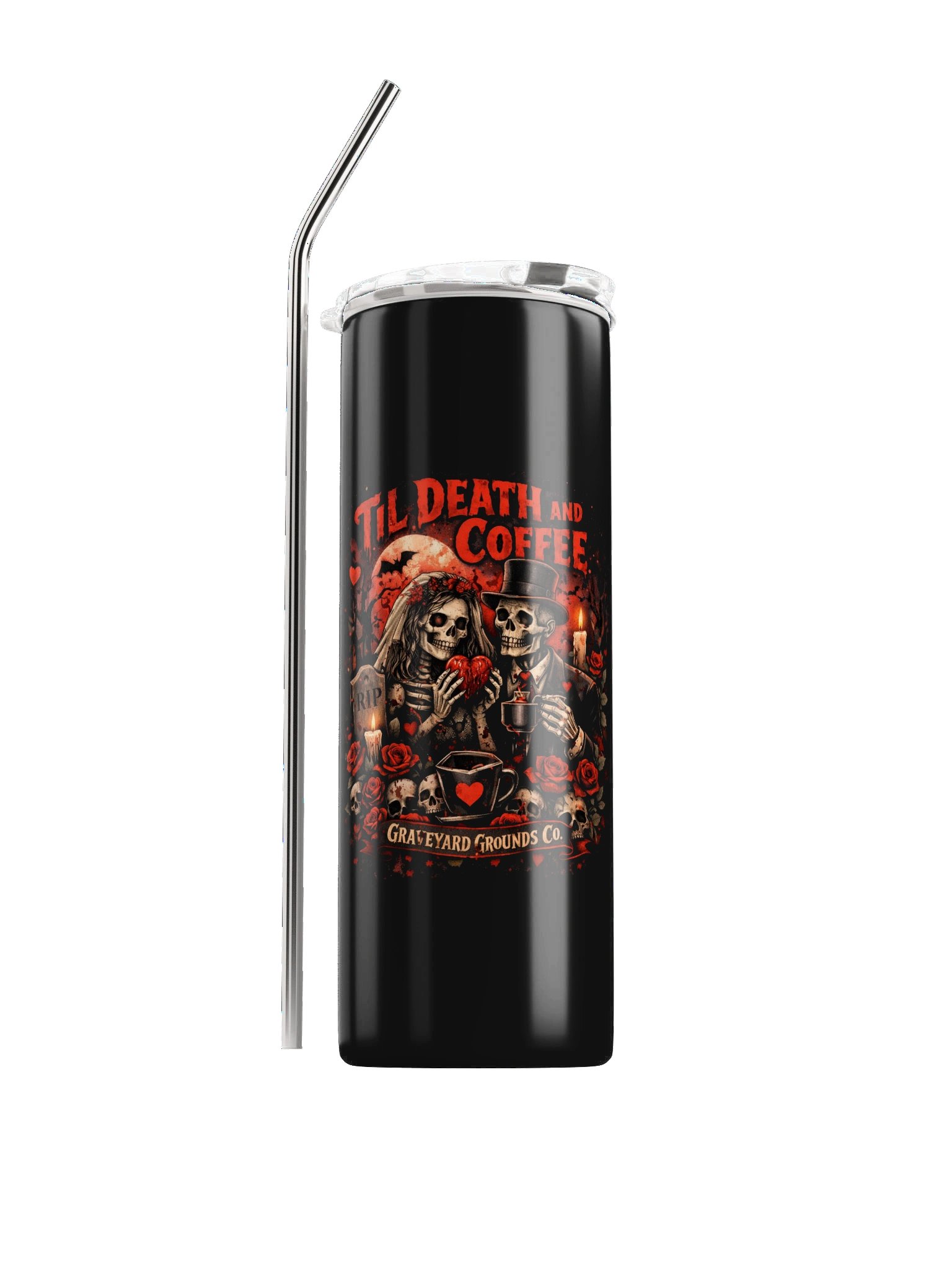 Till Death and Coffee Stainless Steel Tumbler product image (1)