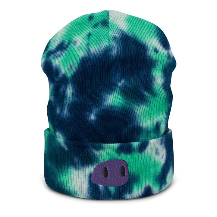 Embroidered Tie Dye Smile Beanie product image (1)