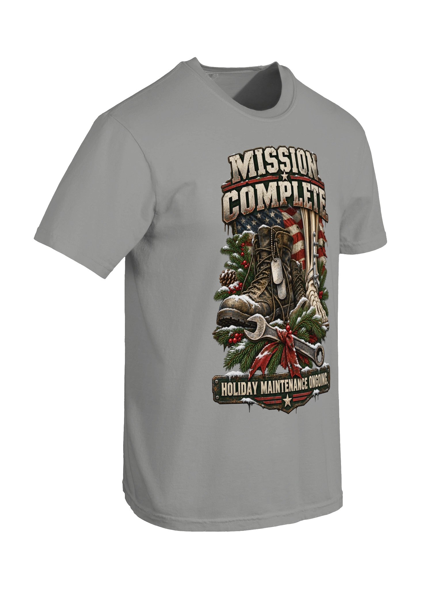Veteran Christmas Shirt — Mission Complete, Holiday Maintenance Ongoing | Broken Sleigh™ product image (11)