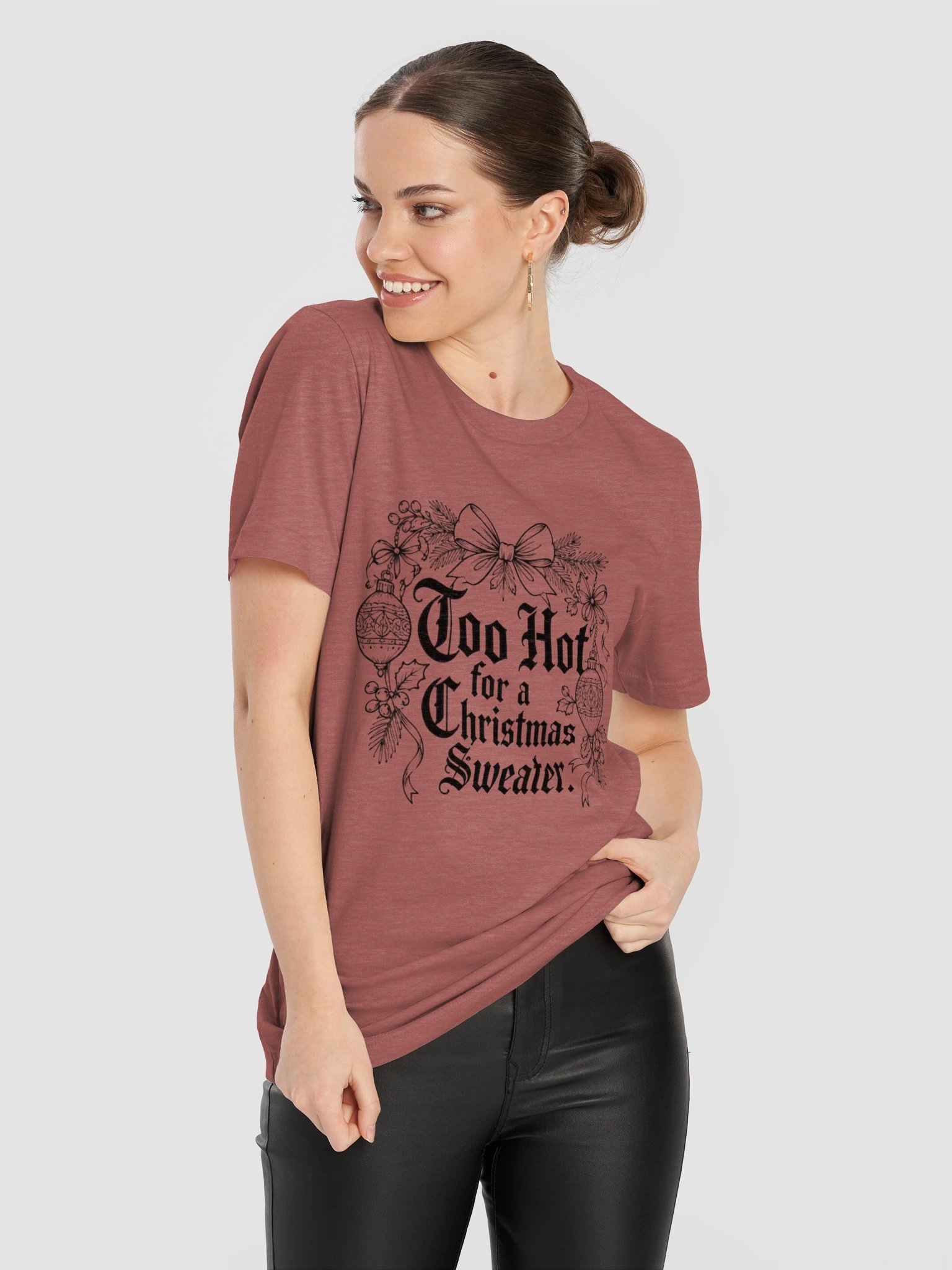 Too Hot for a Christmas Sweater | Funny Menopause Christmas T-Shirt product image (68)
