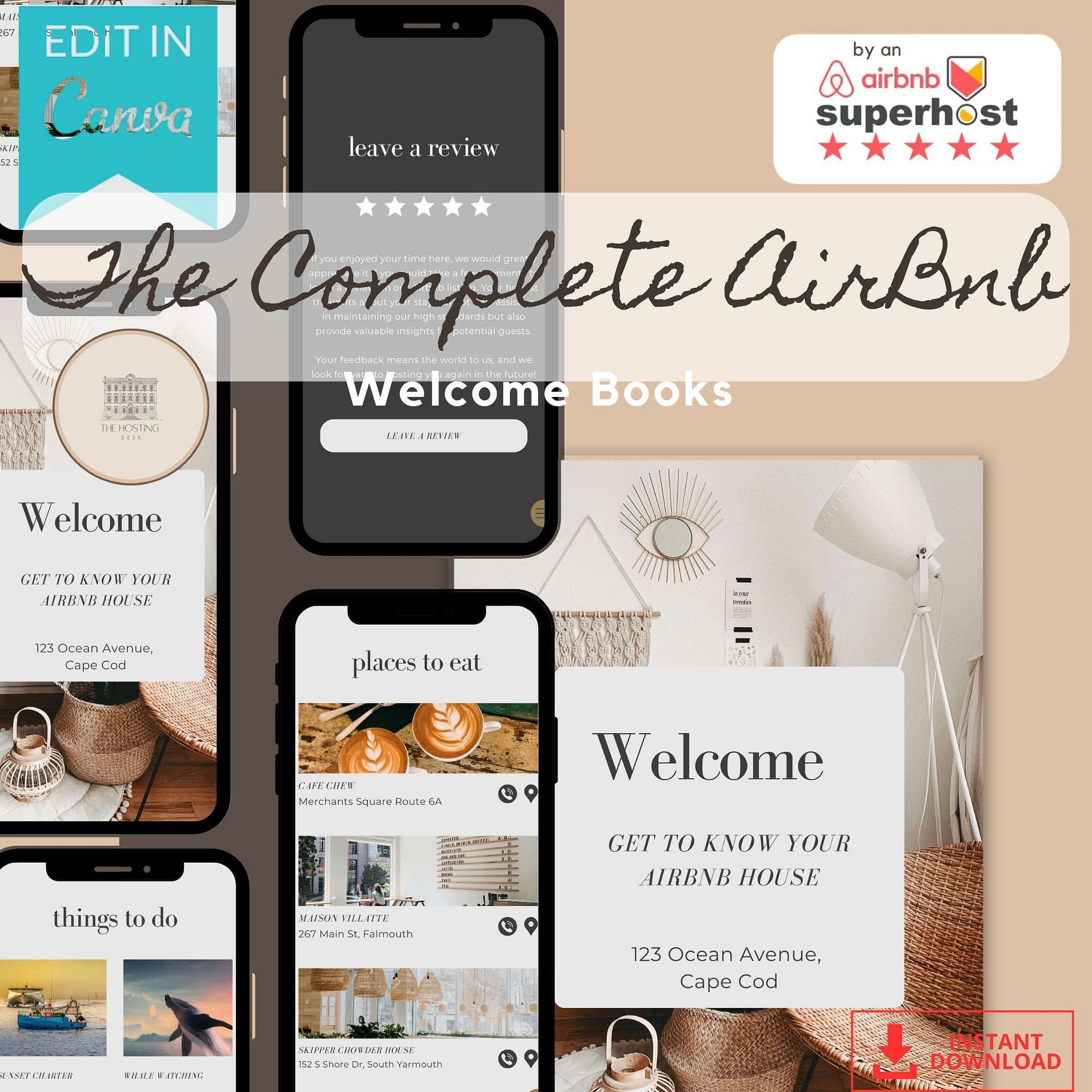 Digital Airbnb Welcome Book Template product image (1)