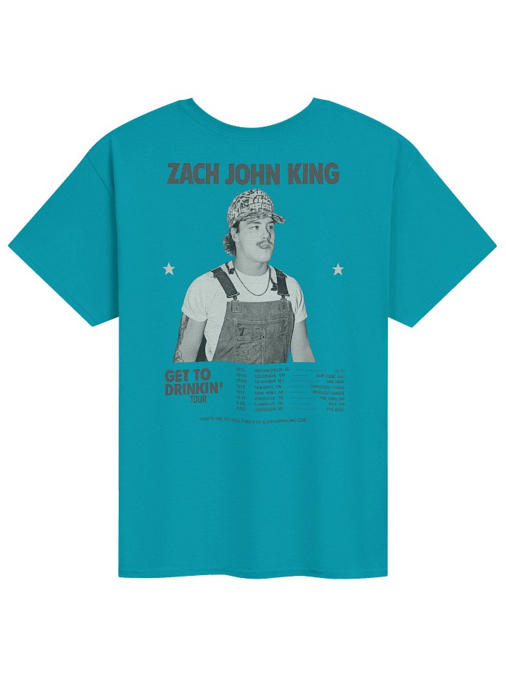 Zach John King Get to Drinkin Tour Merch Tshirt product image (2)